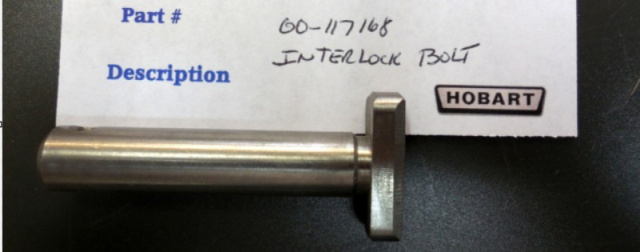 Hobart Buffalo Chopper 8181-84181-8185-84185 + D models 00-117168 Interlock Bolt